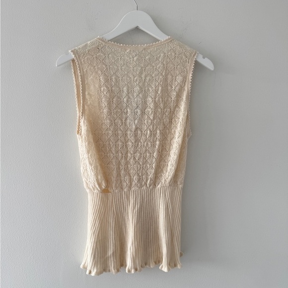 REFORMATION NWT Ambrosia Pointelle Sweater Top L - Picture 6 of 7